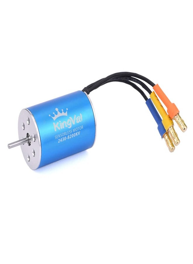 KingVal Replacement 2430 8200KV Waterproof Sensorless Brushless Motor Shaft 2mm Compatible with 1/16 1/18 RC Car - Image 1